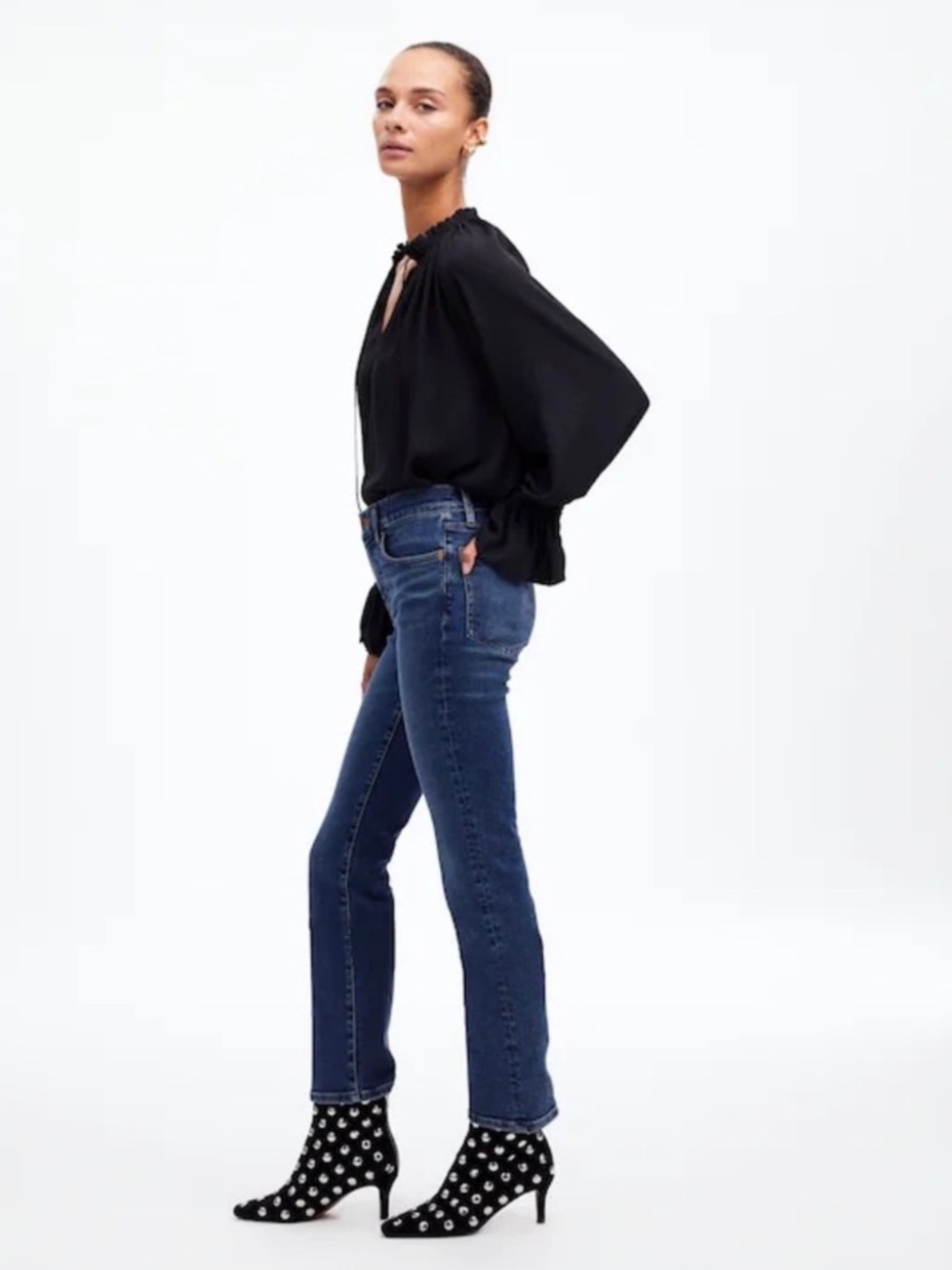 Madewell Mid Rise Kick Out Ankle Jeans Women’s sz 32 Medium Blue Stretch Casual